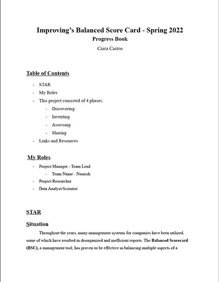Ciara Castro: final project