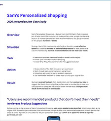Cudmore: Sam's Personalized Shopping
